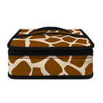 Brown Giraffe Pattern Print Small Lunch Bag