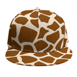 Brown Giraffe Pattern Print Snapback Cap