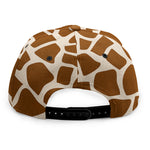 Brown Giraffe Pattern Print Snapback Cap