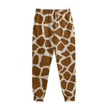 Brown Giraffe Pattern Print Sweatpants