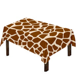 Brown Giraffe Pattern Print Tablecloth