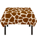 Brown Giraffe Pattern Print Tablecloth