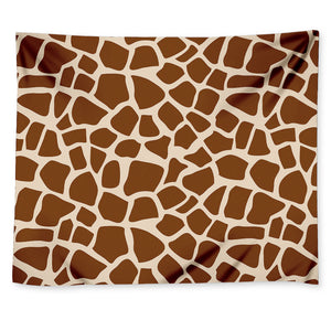 Brown Giraffe Pattern Print Tapestry