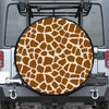 Brown Giraffe Pattern Print Tire Cover