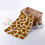 Brown Giraffe Pattern Print Towel