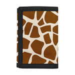 Brown Giraffe Pattern Print Trifold Wallet