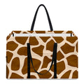Brown Giraffe Pattern Print Utility Tote Bag