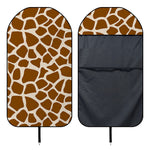 Brown Giraffe Pattern Print Waterproof Car Seat Cover