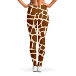 Brown Giraffe Pattern Print Women's Leggings