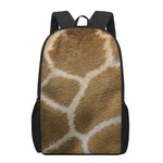 Brown Giraffe Print 17 Inch Backpack