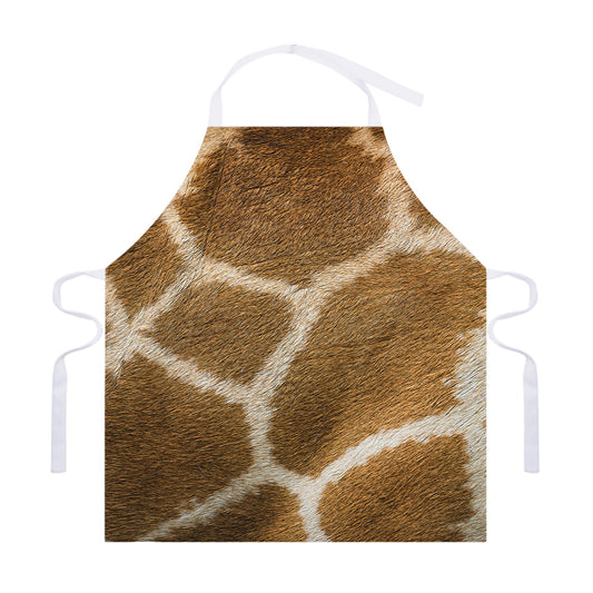Brown Giraffe Print Adjustable Apron