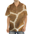 Brown Giraffe Print Aloha Shirt