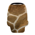 Brown Giraffe Print Baby Seat Cover
