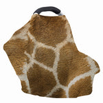 Brown Giraffe Print Baby Seat Cover