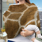 Brown Giraffe Print Baby Seat Cover