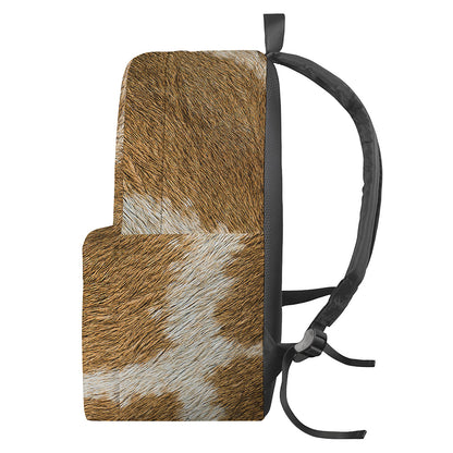Brown Giraffe Print Backpack