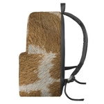 Brown Giraffe Print Backpack