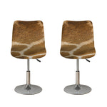 Brown Giraffe Print Bar Stool Covers