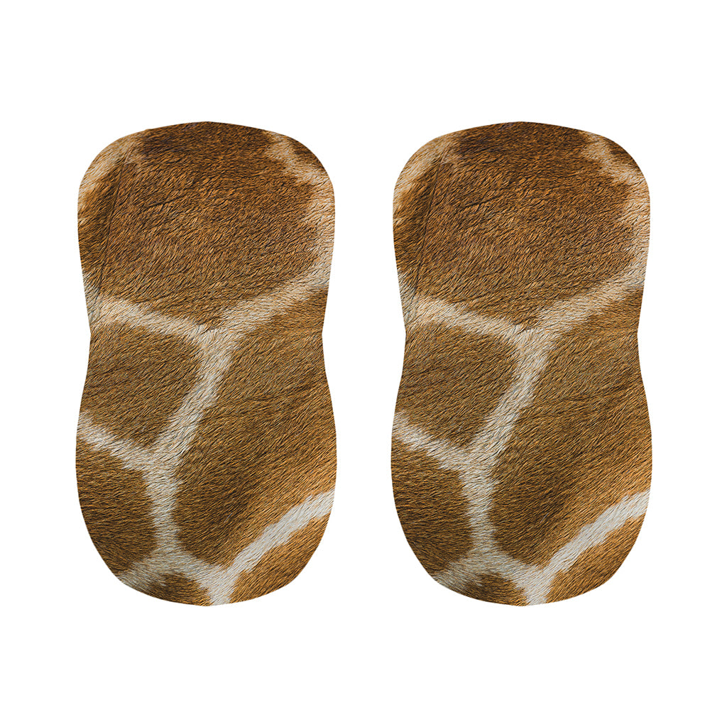 Brown Giraffe Print Bar Stool Covers