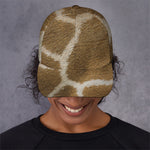 Brown Giraffe Print Baseball Cap