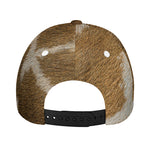 Brown Giraffe Print Baseball Cap