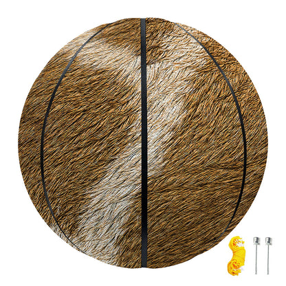 Brown Giraffe Print Basketball