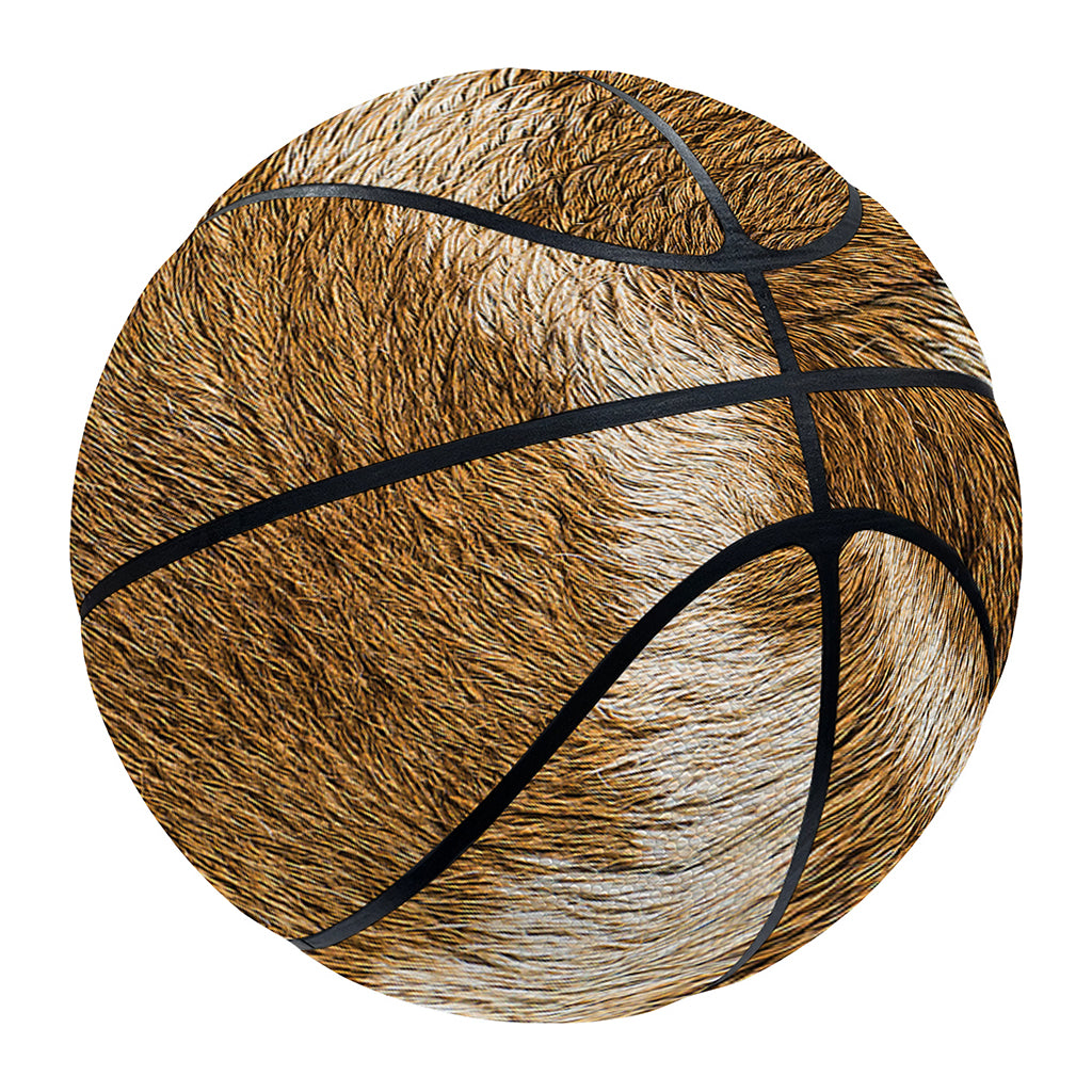 Brown Giraffe Print Basketball