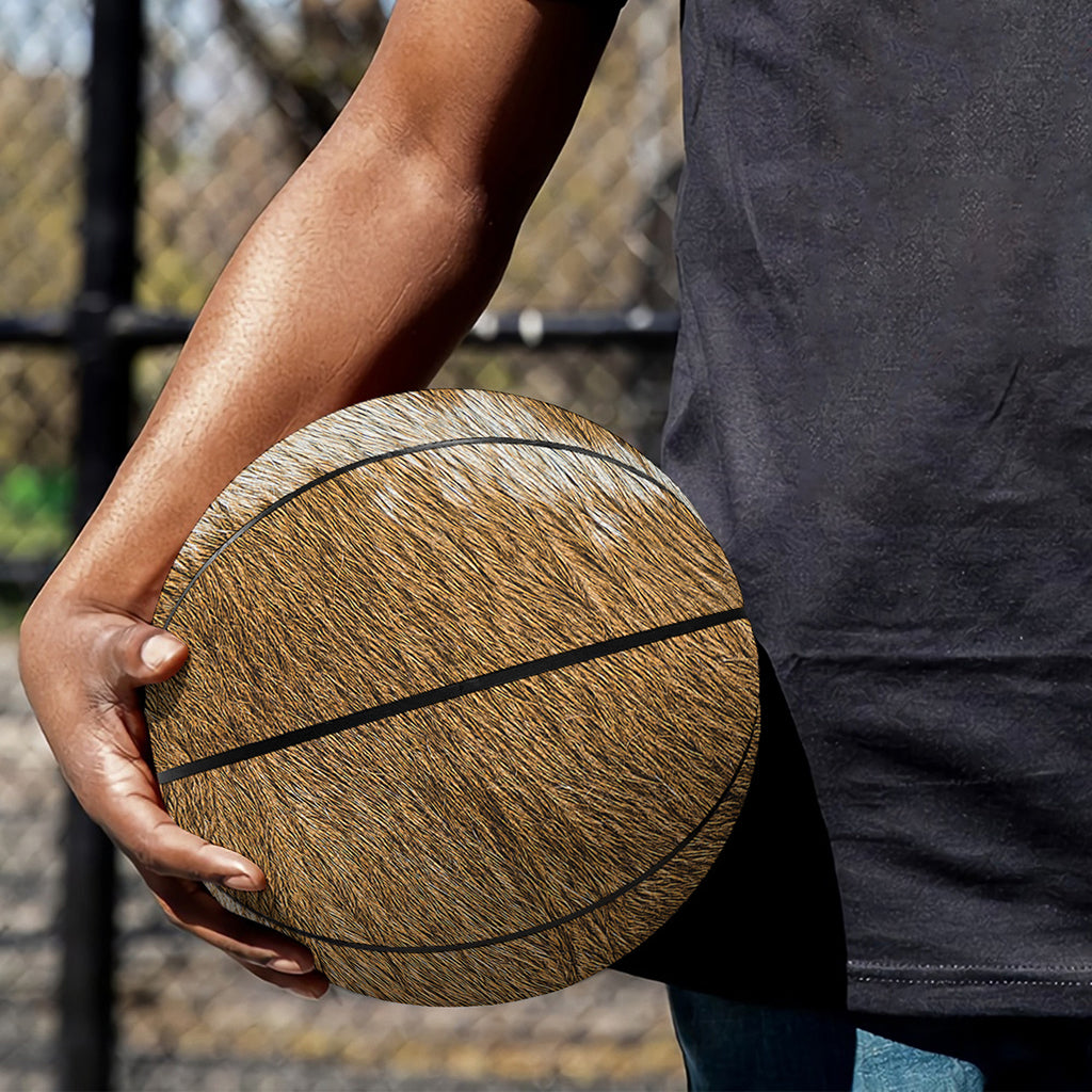 Brown Giraffe Print Basketball