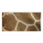 Brown Giraffe Print Beach Towel