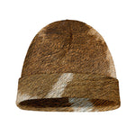 Brown Giraffe Print Beanie