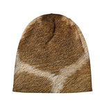 Brown Giraffe Print Beanie