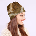 Brown Giraffe Print Beanie