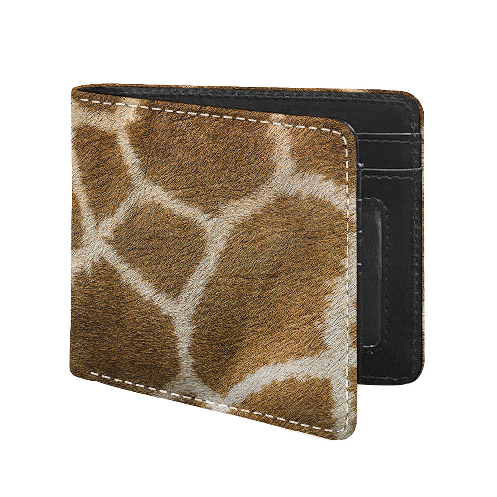 Brown Giraffe Print Bifold Wallet