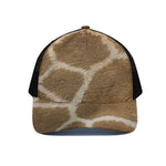 Brown Giraffe Print Black Mesh Trucker Cap