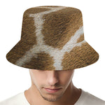 Brown Giraffe Print Bucket Hat