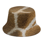 Brown Giraffe Print Bucket Hat