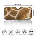 Brown Giraffe Print Car Windshield Sun Shade