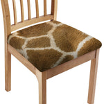 Brown Giraffe Print Chair Cushion Cover