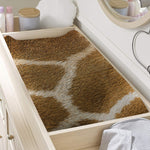 Brown Giraffe Print Changing Pad Cover