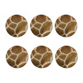Brown Giraffe Print Coaster Set