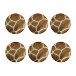 Brown Giraffe Print Coaster Set