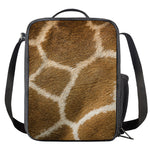 Brown Giraffe Print Crossbody Lunch Bag