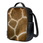 Brown Giraffe Print Crossbody Lunch Bag