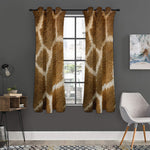 Brown Giraffe Print Curtain