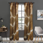 Brown Giraffe Print Curtain