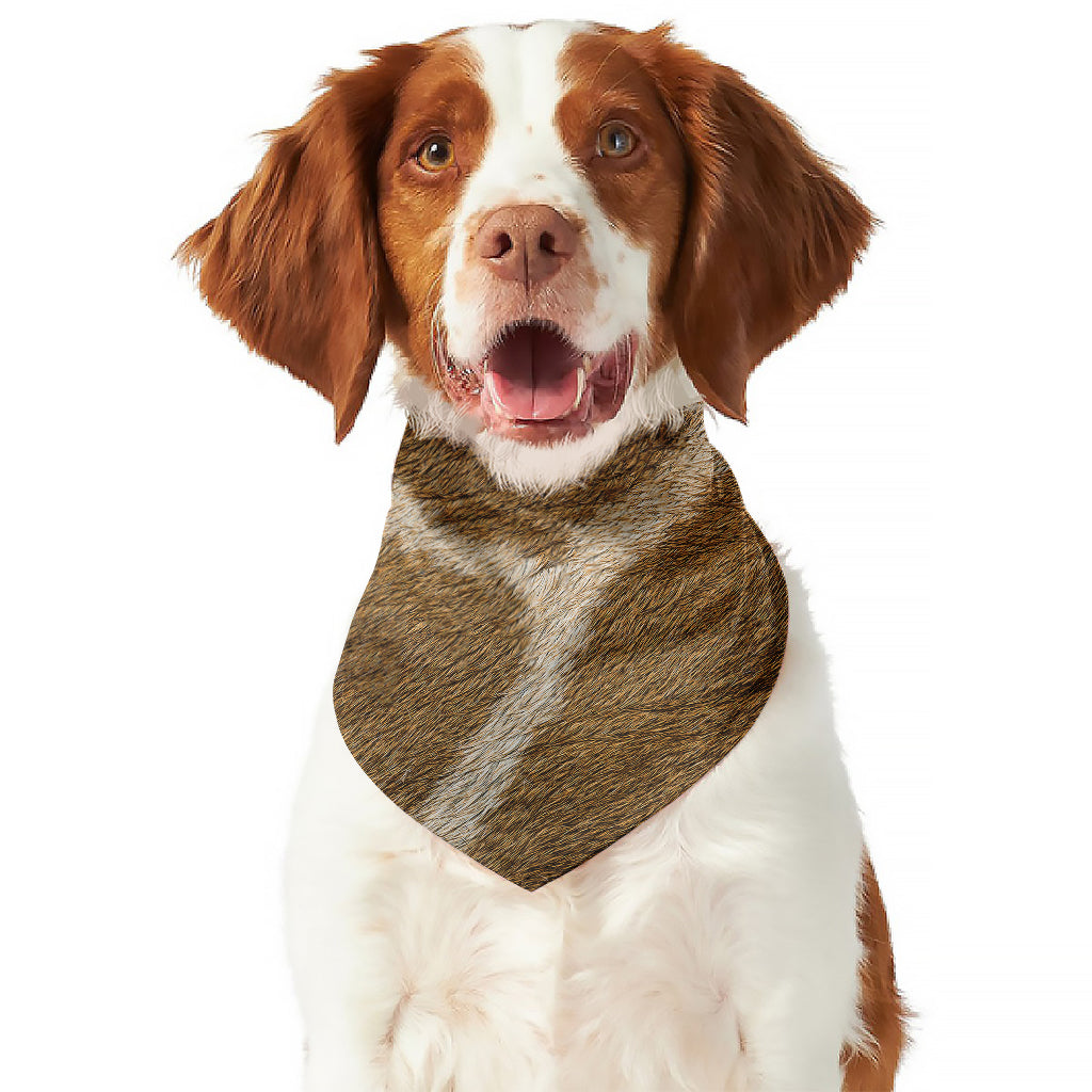 Brown Giraffe Print Dog Bandana