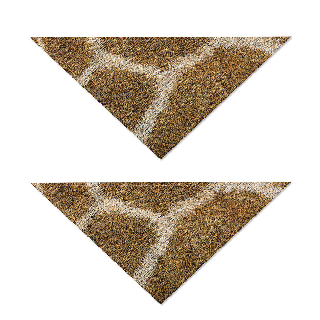 Brown Giraffe Print Dog Bandana