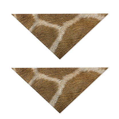 Brown Giraffe Print Dog Bandana