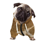 Brown Giraffe Print Dog Zip Up Hoodie