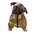 Brown Giraffe Print Dog Zip Up Jacket